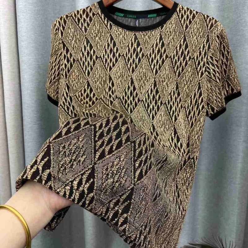 Ice Silk Jacquard Quick-drying Breathable Short-sleeved Men's Hollow Mesh Loose Versatile Half-sleeved T-shirt for Men
Ice Silk Jacquard Quick-drying Breathable Short-sleeved Men's Hollow Mesh Loose Versatile Half-sleeved T-shirt for Men