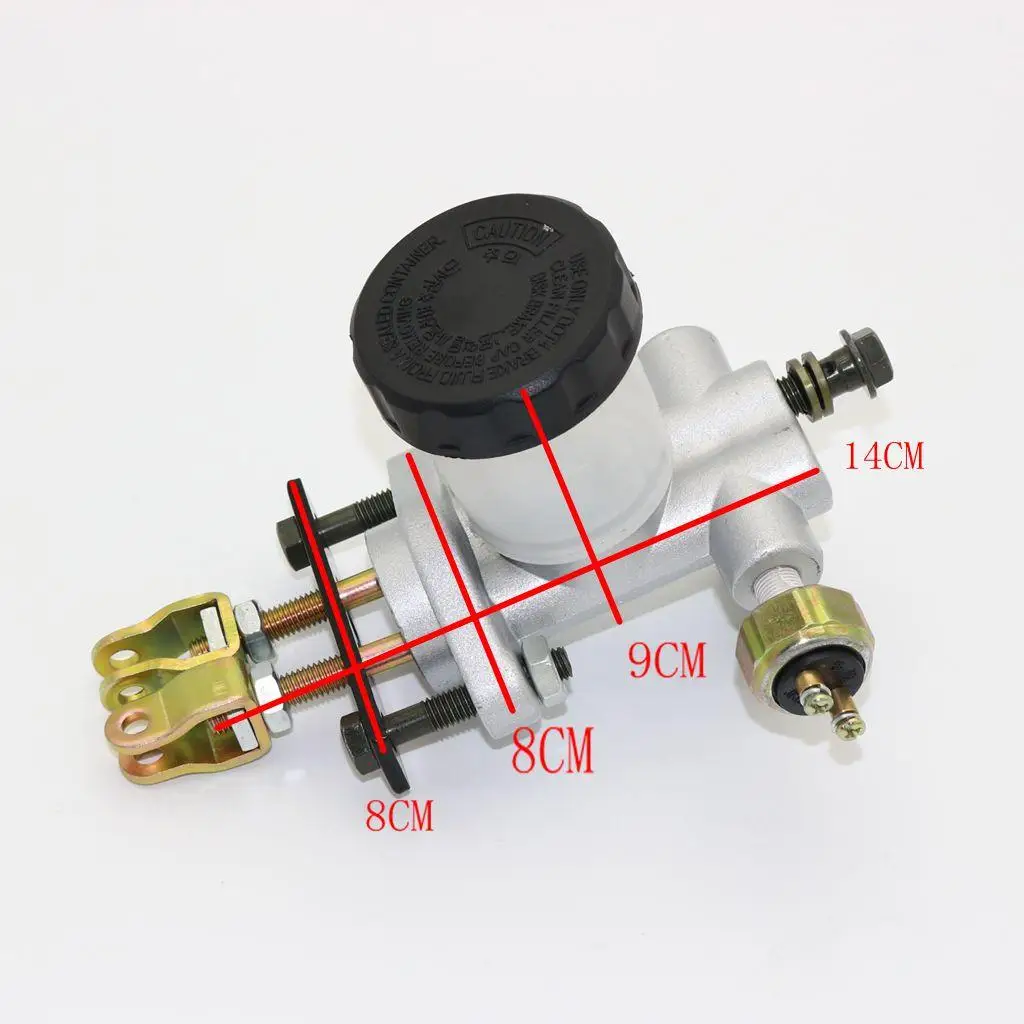 Hydraulic Master Cylinder Rear Brake Assembly Silver for ATV UTV Go Kart Dune Buggy Axle Kit and Chassis Parts
Hydraulic Master Cylinder Rear Brake Assembly Silver for ATV UTV Go Kart Dune Buggy Axle Kit and Chassis Parts