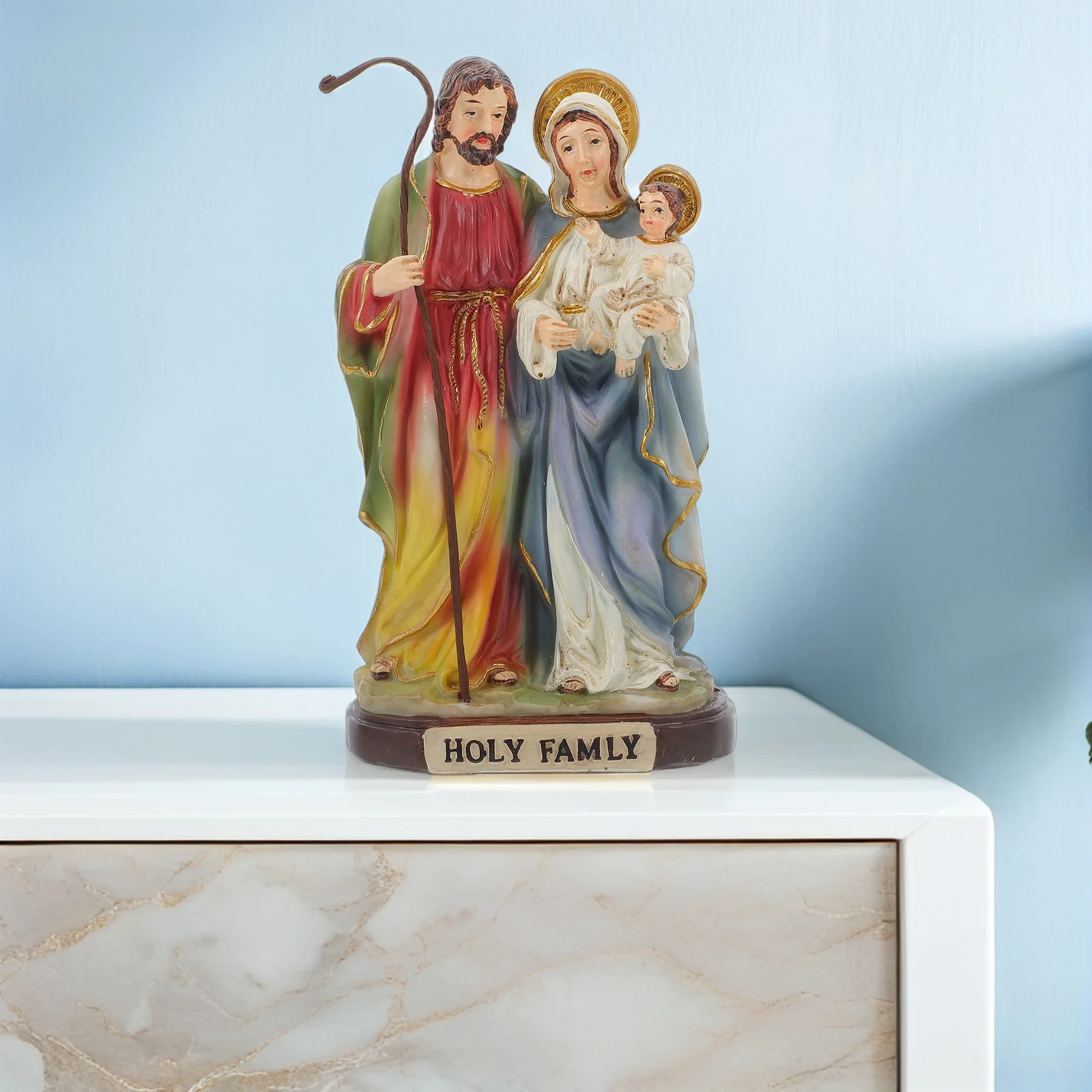 Resin Sculpture Virgin Mary Jesus Religious Decoration for Home Office Church Tabletop Faithful
Resin Sculpture Virgin Mary Jesus Religious Decoration for Home Office Church Tabletop Faithful