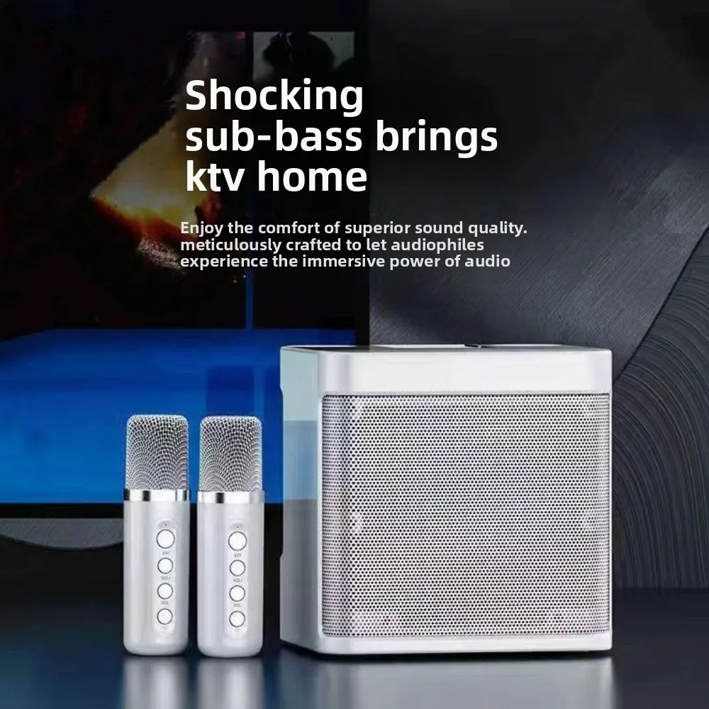 With 2 Microphones Bluetooth Speaker Set Portable Wireless Wireless Sound Microphone Set Multifunctional Colorful
With 2 Microphones Bluetooth Speaker Set Portable Wireless Wireless Sound Microphone Set Multifunctional Colorful