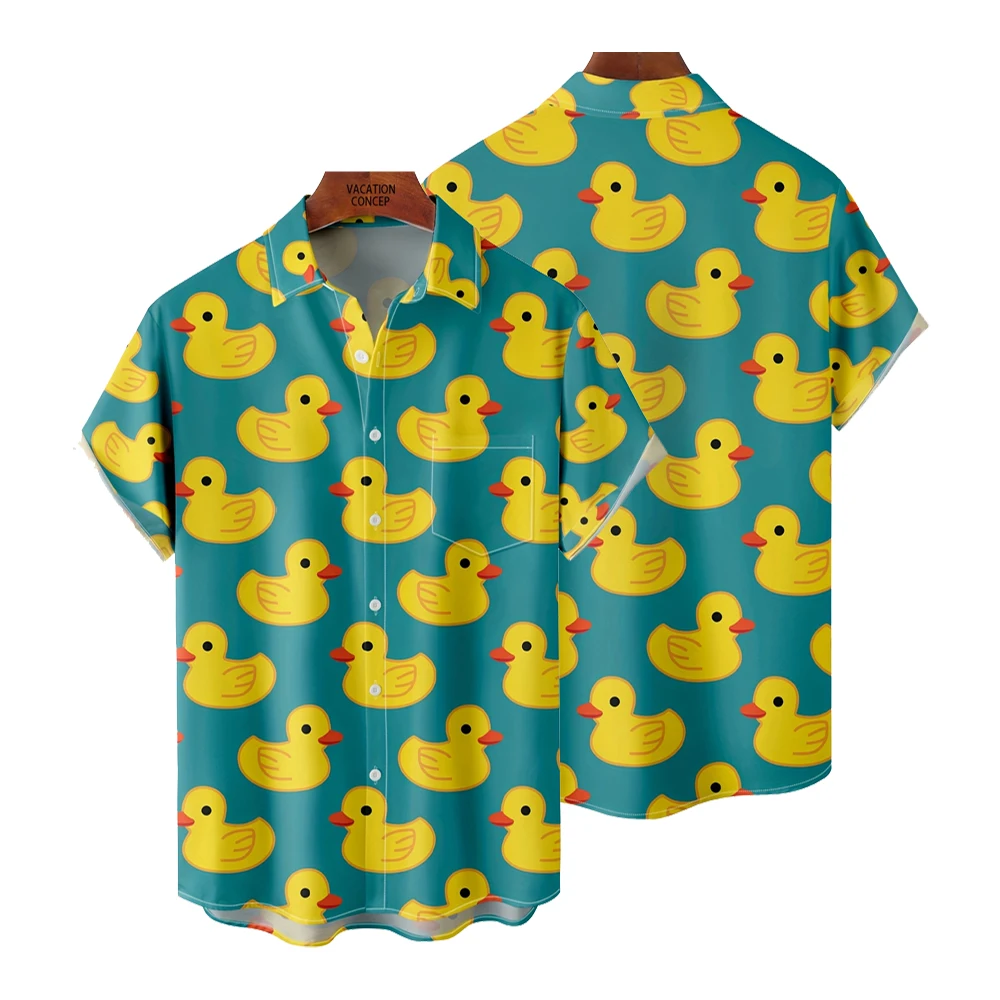Men's Hawaiian Resort Casual Shirt Yellow Ducks Print Lapel Button-up Collar 2024 New Summer Clothing
Men's Hawaiian Resort Casual Shirt Yellow Ducks Print Lapel Button-up Collar 2024 New Summer Clothing