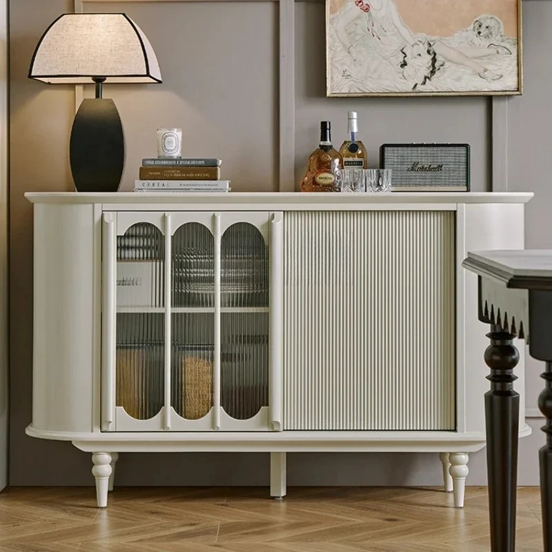 French cream solid wood dining side low side cabinet retro living room American storage dining room wine cabinet bookcase
French cream solid wood dining side low side cabinet retro living room American storage dining room wine cabinet bookcase
