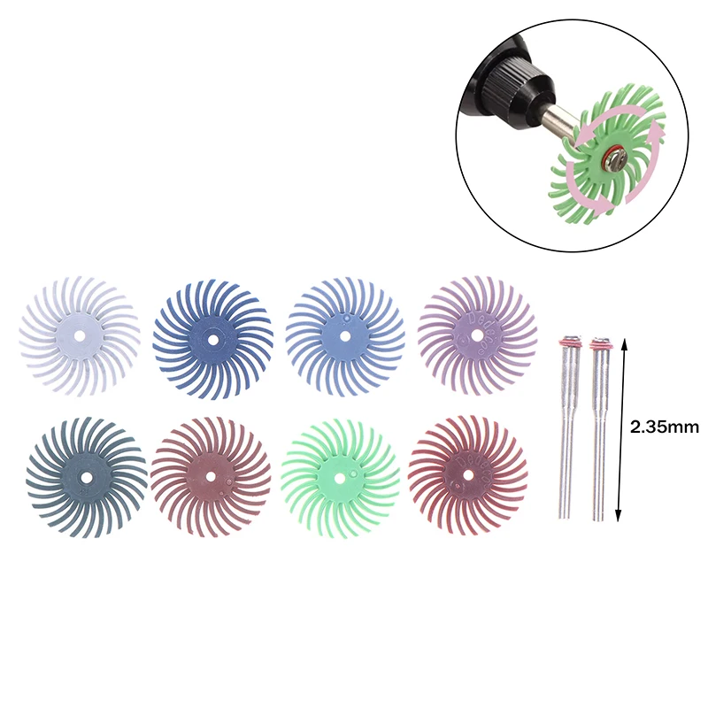 10Pcs Radial Bristle Disc Kit Abrasive Brush 2.35mm Shank Detail Polishing Wheel For Rotary Tool Accessories
10Pcs Radial Bristle Disc Kit Abrasive Brush 2.35mm Shank Detail Polishing Wheel For Rotary Tool Accessories