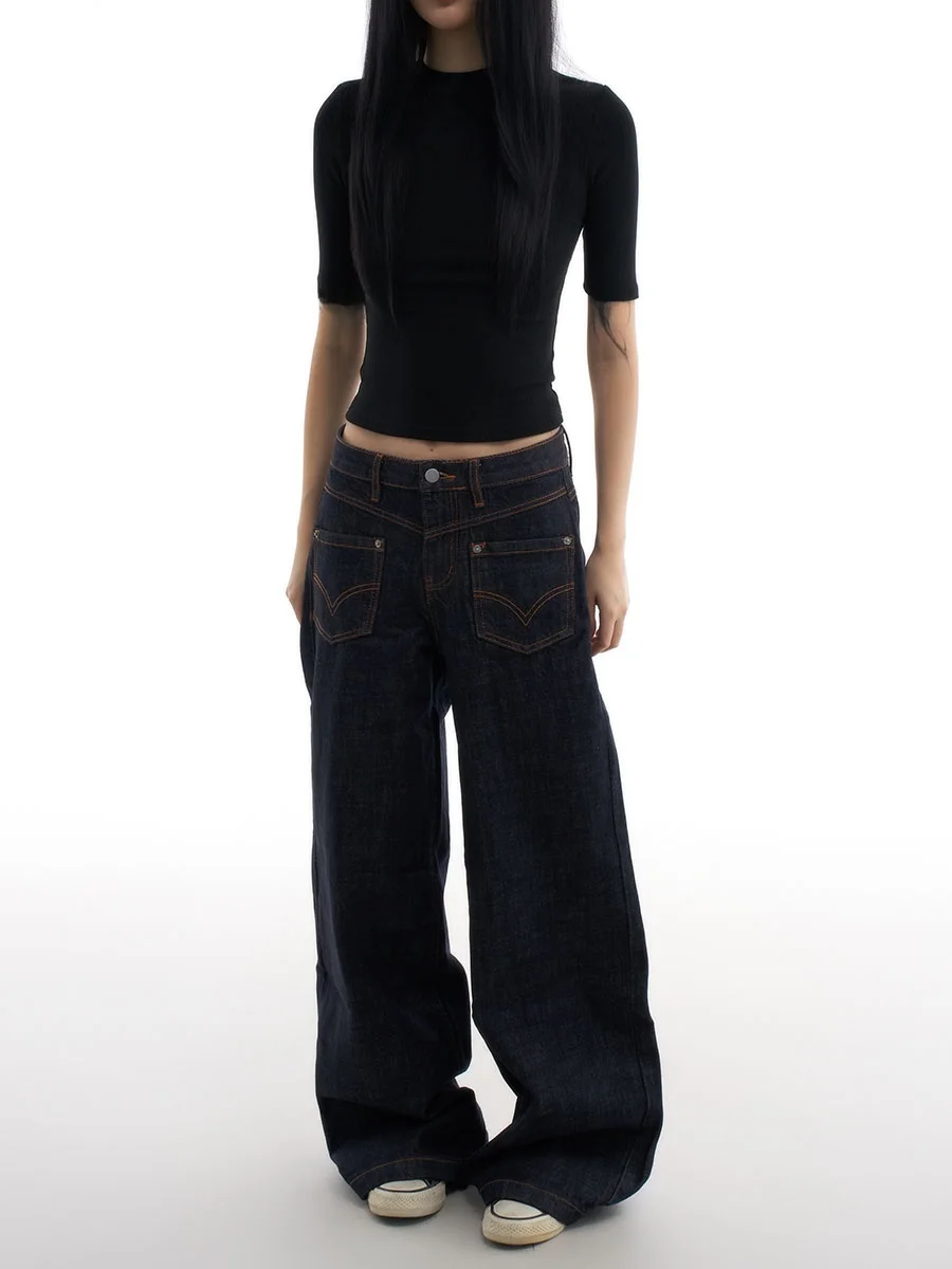 Прямые джинсы с низкой талией в американском стиле ретро, женские осенне-зимние свободные длинные брюки для похудения, повседневные хлопковые джинсовые брюки
Прямые джинсы с низкой талией в американском стиле ретро, женские осенне-зимние свободные длинные брюки для похудения, повседневные хлопковые джинсовые брюки