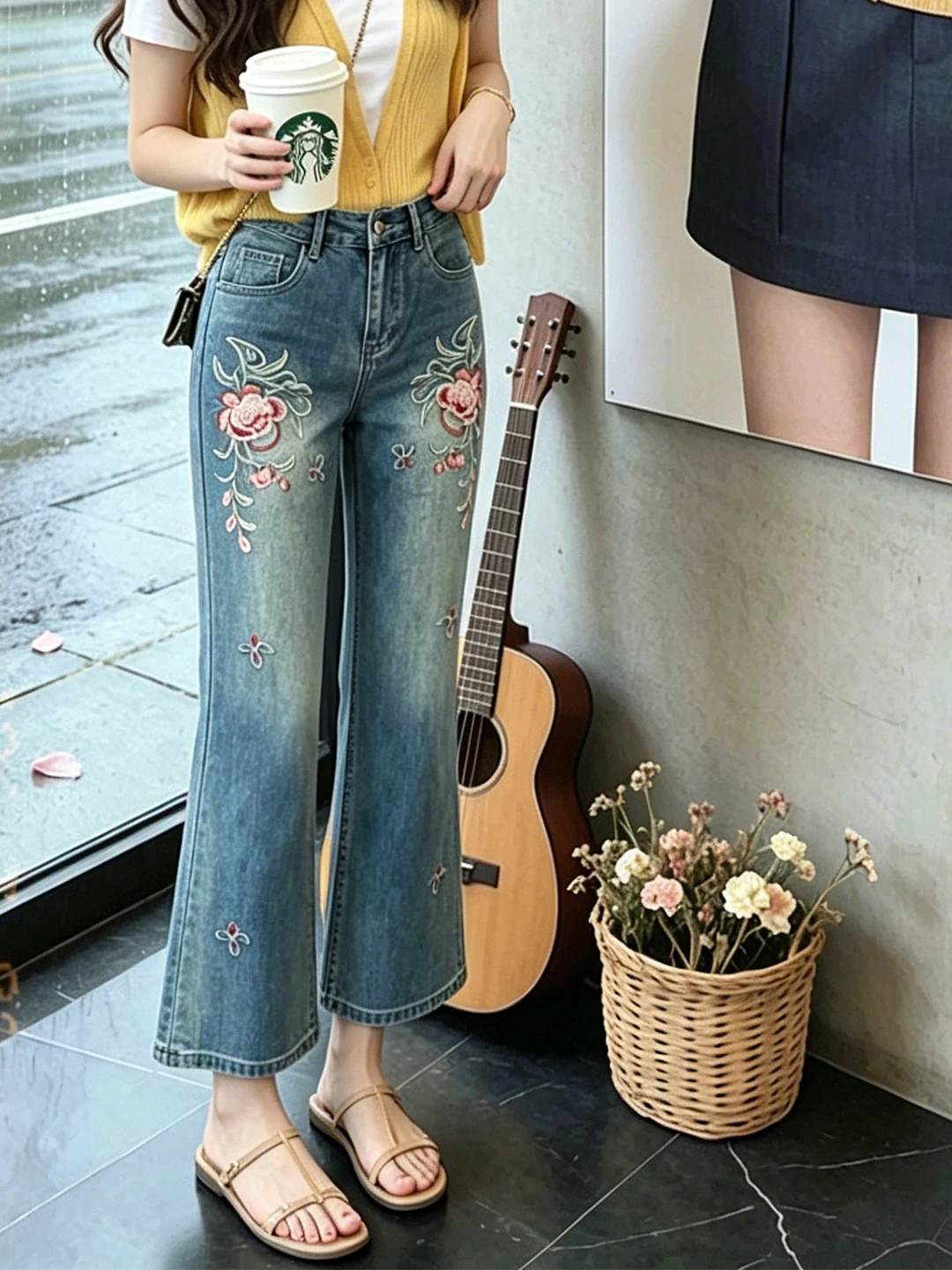 Blue Heavyweight Embroidered Flare Denim Jeans Women's Summer 2026 New Style Slimming Versatile Fashionable Nine-Piece Pants
Blue Heavyweight Embroidered Flare Denim Jeans Women's Summer 2026 New Style Slimming Versatile Fashionable Nine-Piece Pants