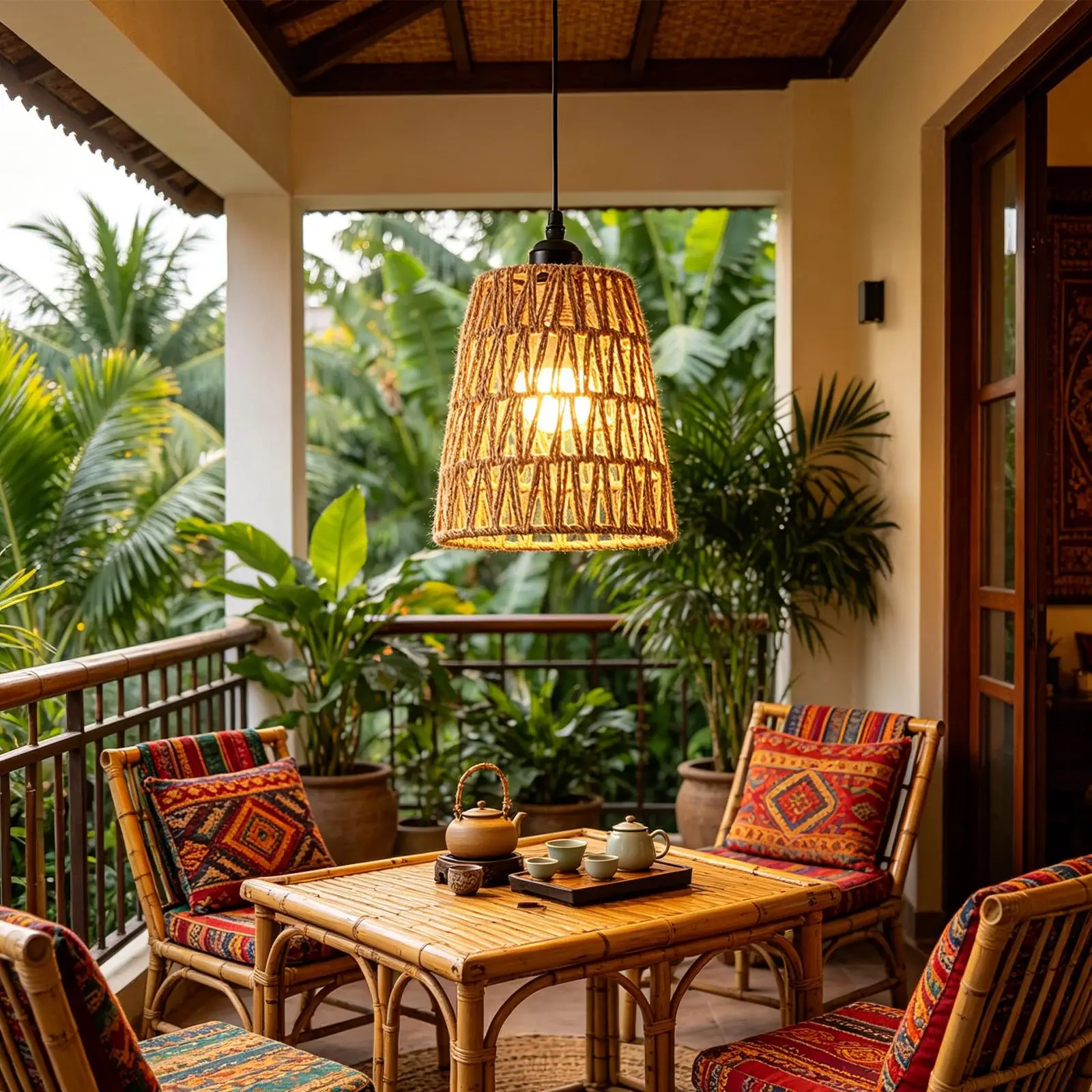 Handwoven Pendant Lampshade Woven Lamp Cover Rustic Lantern Shade for Home Lighting Decor Bedroom
Handwoven Pendant Lampshade Woven Lamp Cover Rustic Lantern Shade for Home Lighting Decor Bedroom