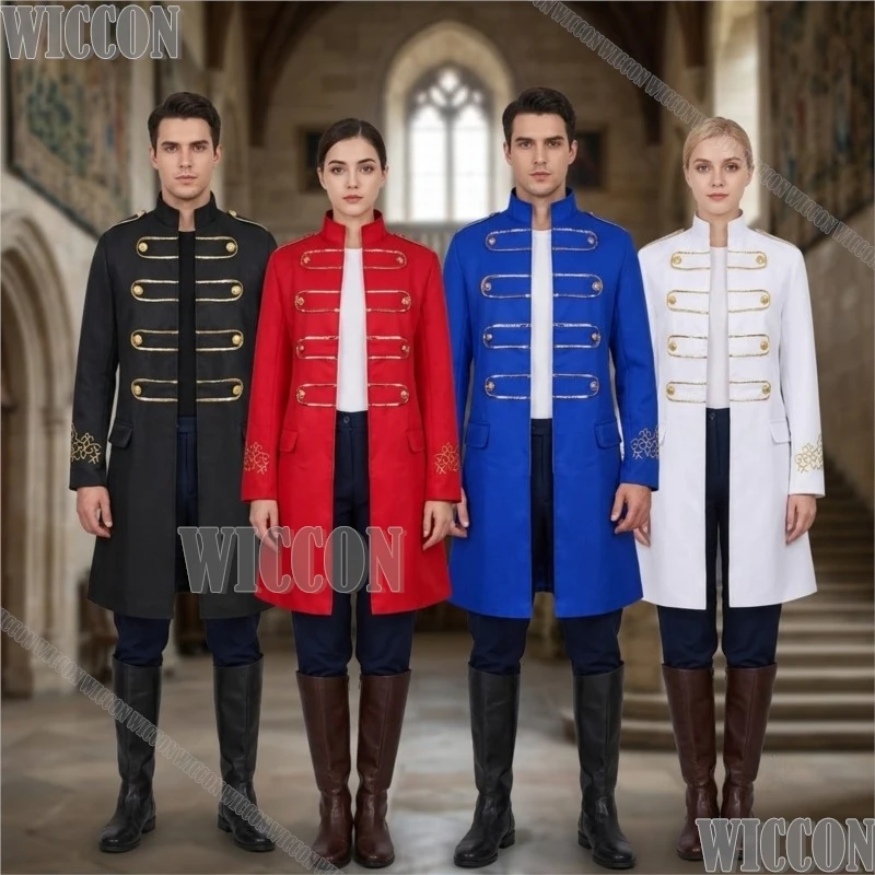 Medieval steampunk men long coat Cosplay Costume Black/White/Blue/Red Clothes Performance stage Halloween Party Outfit Roleplay
Medieval steampunk men long coat Cosplay Costume Black/White/Blue/Red Clothes Performance stage Halloween Party Outfit Roleplay