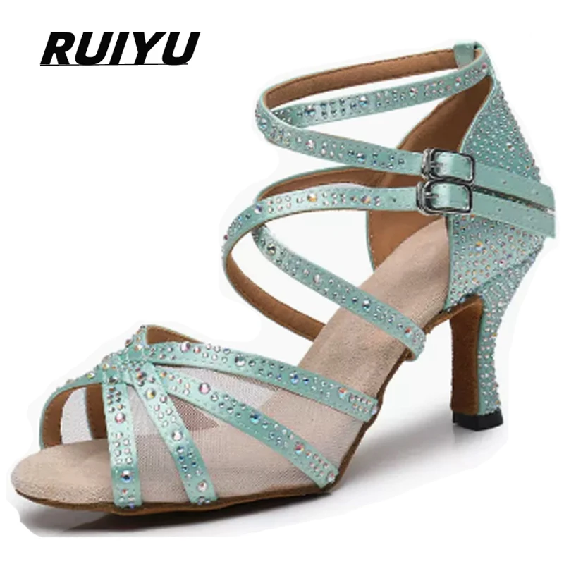 Latin Dance Shoes Women's Salsa Tango Ballroom Party Women's Shoes Green Purple Rhinestone Performance Heels Outdoor
Latin Dance Shoes Women's Salsa Tango Ballroom Party Women's Shoes Green Purple Rhinestone Performance Heels Outdoor