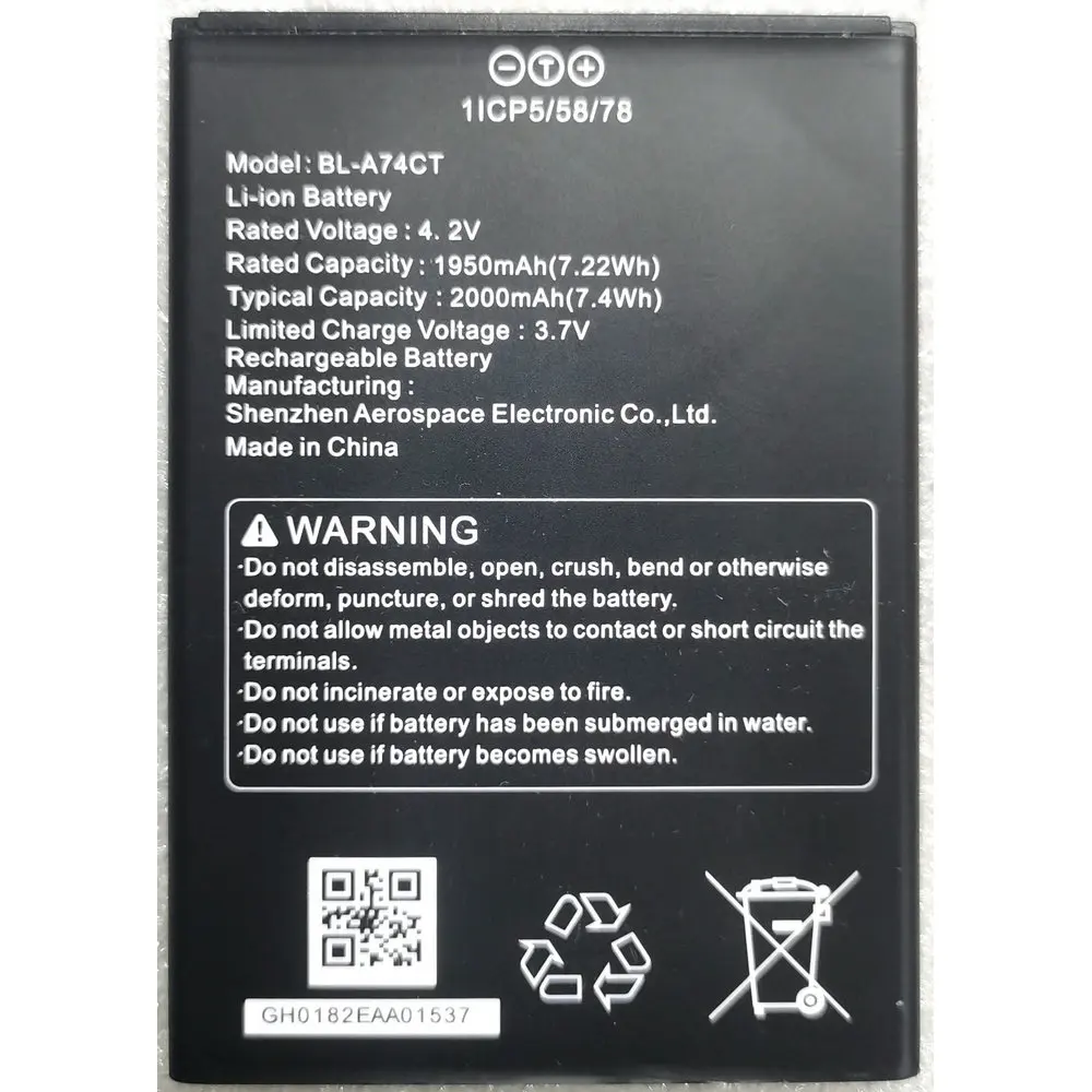 New Original Battery BL-A74CT For Koobee Mobile Phone 1ICP5/58/74
New Original Battery BL-A74CT For Koobee Mobile Phone 1ICP5/58/74