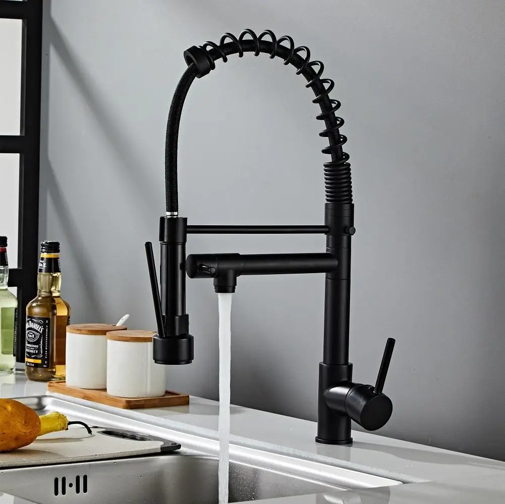 High End Black Brass Kitchen Faucet Magnetic Suction Design Dual Function Single Handle Cold And Hot Dual Control Sink Faucet
High End Black Brass Kitchen Faucet Magnetic Suction Design Dual Function Single Handle Cold And Hot Dual Control Sink Faucet