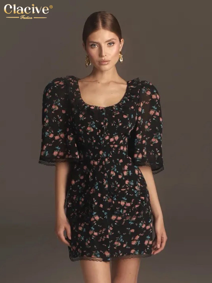 Clacive Summer Slim Print Women's Dress 2026 Sexy U-Neck Short Sleeve Mini Dresses Lady Elegant Classic Female Dress Streetwear
Clacive Summer Slim Print Women's Dress 2026 Sexy U-Neck Short Sleeve Mini Dresses Lady Elegant Classic Female Dress Streetwear