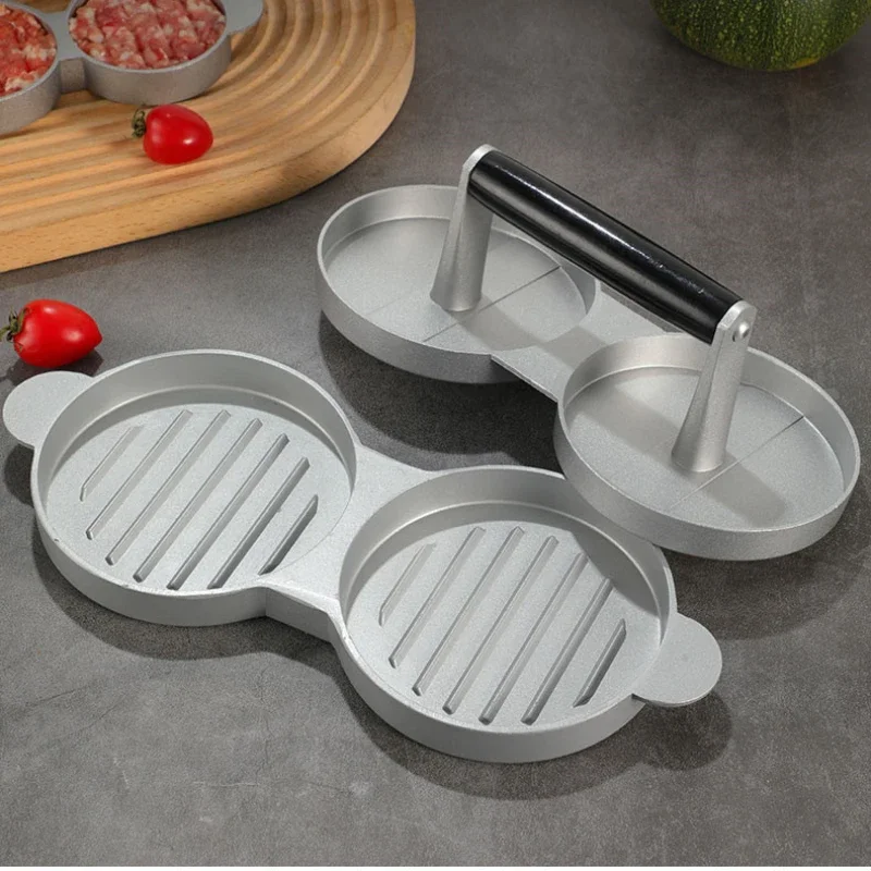 Double Hamburger Press Non-stick Coating Mold with Handle Aluminum Alloy Hamburger Meat Beef BBQ Burger Meat Press Kitchen Tools
Double Hamburger Press Non-stick Coating Mold with Handle Aluminum Alloy Hamburger Meat Beef BBQ Burger Meat Press Kitchen Tools