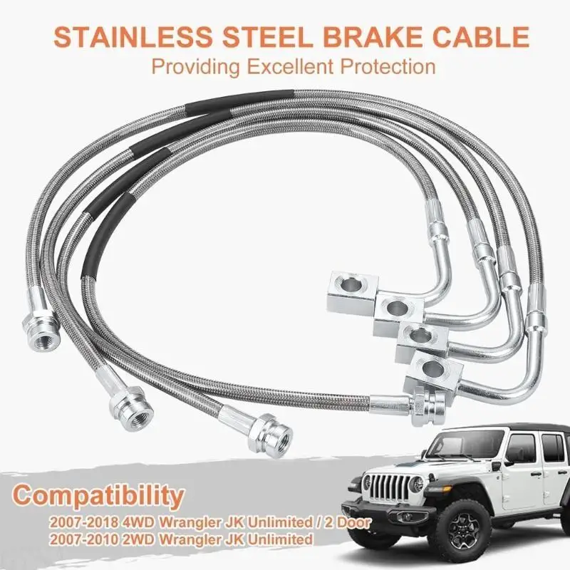 G7NA 89716 Stainless Steel Brake Lines Cable for JK 2007-2018 Improve Braking System
G7NA 89716 Stainless Steel Brake Lines Cable for JK 2007-2018 Improve Braking System