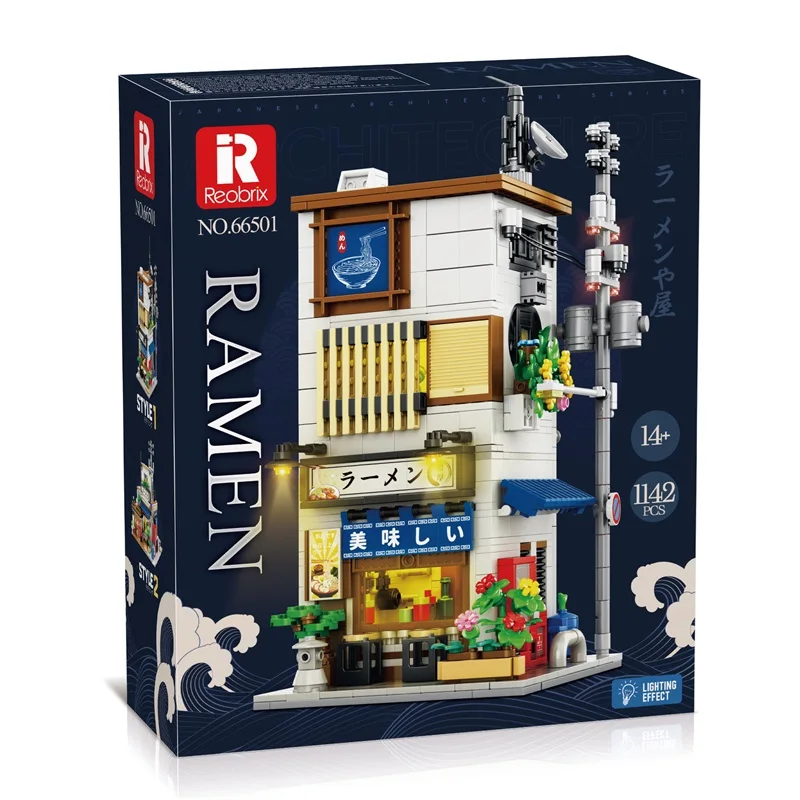IN STOCK 66501 MOC Street View Japanese Ramen Shop Building Blocks Bricks Assembling Model Toys for Children Christmas Gift Set
IN STOCK 66501 MOC Street View Japanese Ramen Shop Building Blocks Bricks Assembling Model Toys for Children Christmas Gift Set