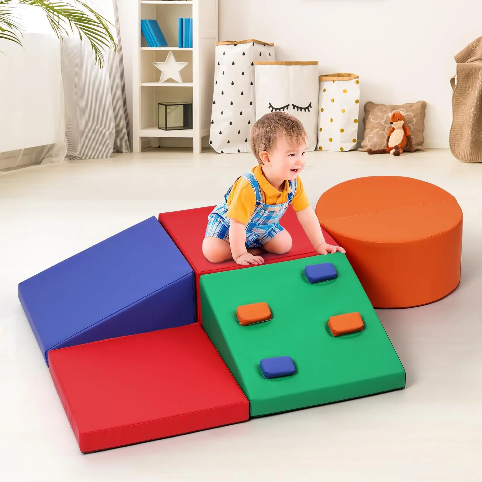 Kids Camera Prop Foam Climbing Blocks 5pcs Soft Indoor Active Play Set With Anti-Slip Waterproof Design For Toddlers
Kids Camera Prop Foam Climbing Blocks 5pcs Soft Indoor Active Play Set With Anti-Slip Waterproof Design For Toddlers