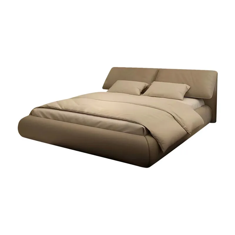 Elephant ear leather bed, Italian minimalist double bed, master bedroom down soft bed
Elephant ear leather bed, Italian minimalist double bed, master bedroom down soft bed