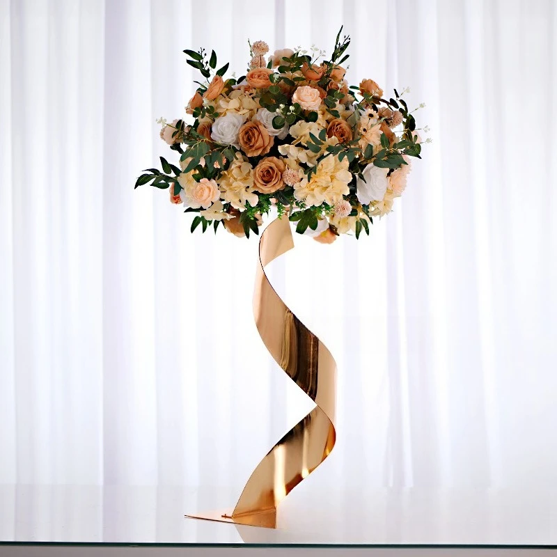 Fashion gold spiral flower stand wedding hall banquet hall road guide table decoration flower furniture home ornament
Fashion gold spiral flower stand wedding hall banquet hall road guide table decoration flower furniture home ornament