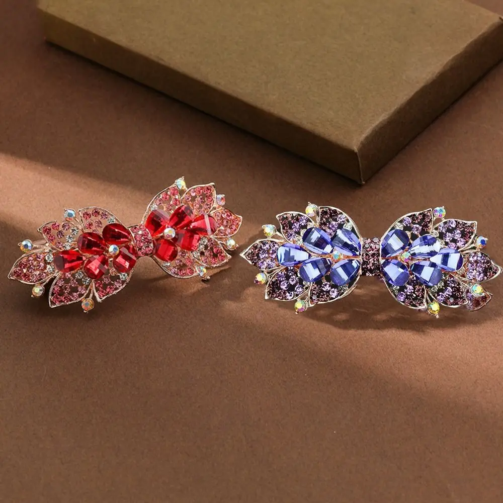 Sweet Retro Bow Temperament High Grade Korean Style Accessories Mother Horizontal Clip Purple Crystal Hair Clip Spring Hairpin
Sweet Retro Bow Temperament High Grade Korean Style Accessories Mother Horizontal Clip Purple Crystal Hair Clip Spring Hairpin