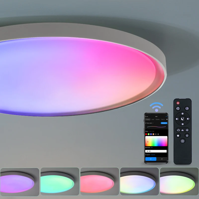 Smart Ceiling Lights 18 Inch Large Size RGB Dimming White Round Music Light with Remote Control APP Modern Home Lighting Bedroom
Smart Ceiling Lights 18 Inch Large Size RGB Dimming White Round Music Light with Remote Control APP Modern Home Lighting Bedroom
