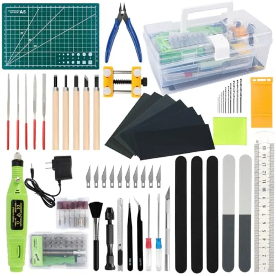 am Tool Kit, 103 Pcs Profional Model Tool Kit for am, Modeling Tools for Plastic Models, Gunpla Tool Kits for Adults, Model Bui
am Tool Kit, 103 Pcs Profional Model Tool Kit for am, Modeling Tools for Plastic Models, Gunpla Tool Kits for Adults, Model Bui