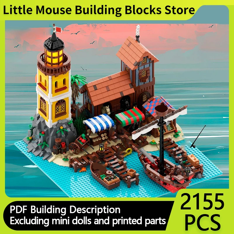 Medieval Castle Model MOC Building Bricks Pirate Harbour Scene Modular Technology Gifts Holiday Assemble Children Toys Suit
Medieval Castle Model MOC Building Bricks Pirate Harbour Scene Modular Technology Gifts Holiday Assemble Children Toys Suit