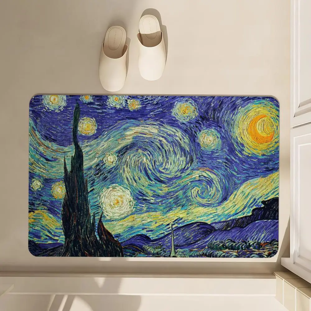 A-Art Van Gogh Floor Mat Soft Diatom Bathroom Absorbent Floor Mat, Toilet Of The Bathroom, Household Floor Mat, Door Mat Carpet 
A-Art Van Gogh Floor Mat Soft Diatom Bathroom Absorbent Floor Mat, Toilet Of The Bathroom, Household Floor Mat, Door Mat Carpet