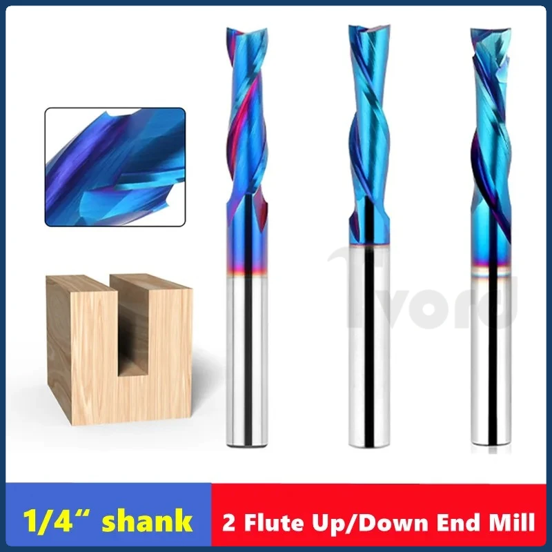 1/4 Inch Shank 2 Flute Up/Down Cutting Spiral Milling Cutter, Carbide Milling Cutter CNC Router Bit Accurate Groove Slot
1/4 Inch Shank 2 Flute Up/Down Cutting Spiral Milling Cutter, Carbide Milling Cutter CNC Router Bit Accurate Groove Slot