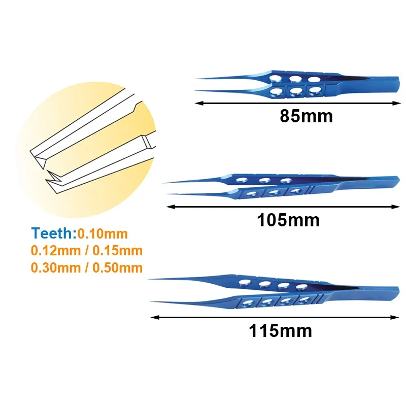Ophthalmic Tooth Forceps Eye Tweezers with Platform Teeth Titanium Alloy Ophthalmic Instrument
Ophthalmic Tooth Forceps Eye Tweezers with Platform Teeth Titanium Alloy Ophthalmic Instrument