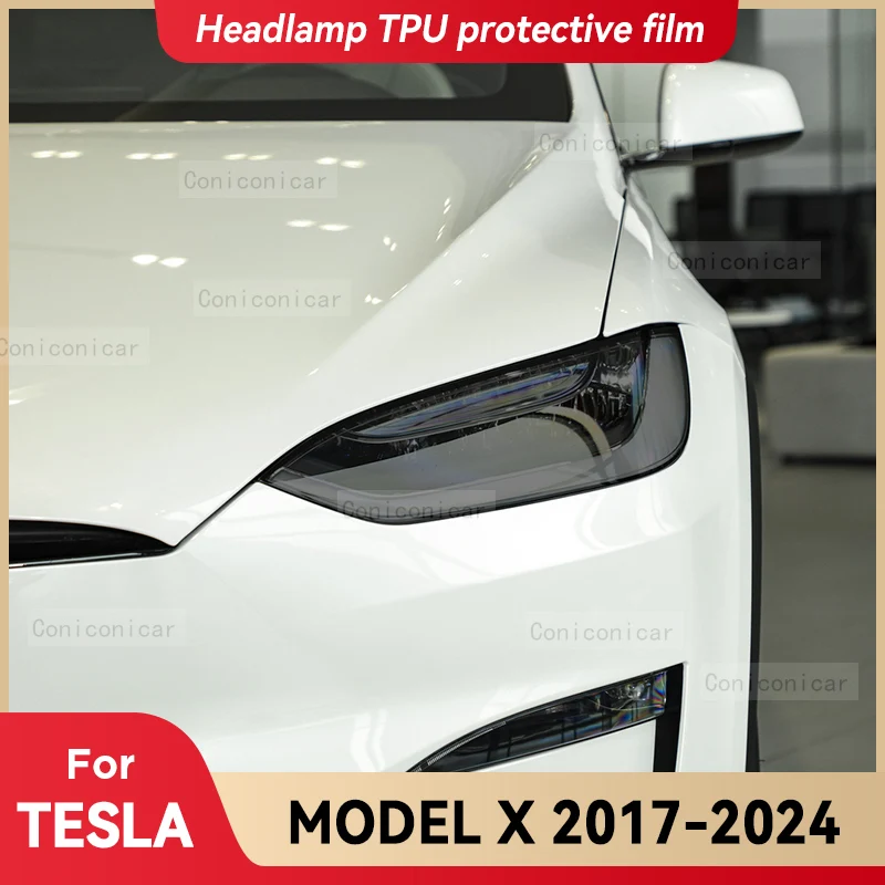 For TESLA Model X 2017-2024 Car Headlight Smoked Black TPU Protective Film Front Light Tint Change Color Sticker Accessories
For TESLA Model X 2017-2024 Car Headlight Smoked Black TPU Protective Film Front Light Tint Change Color Sticker Accessories