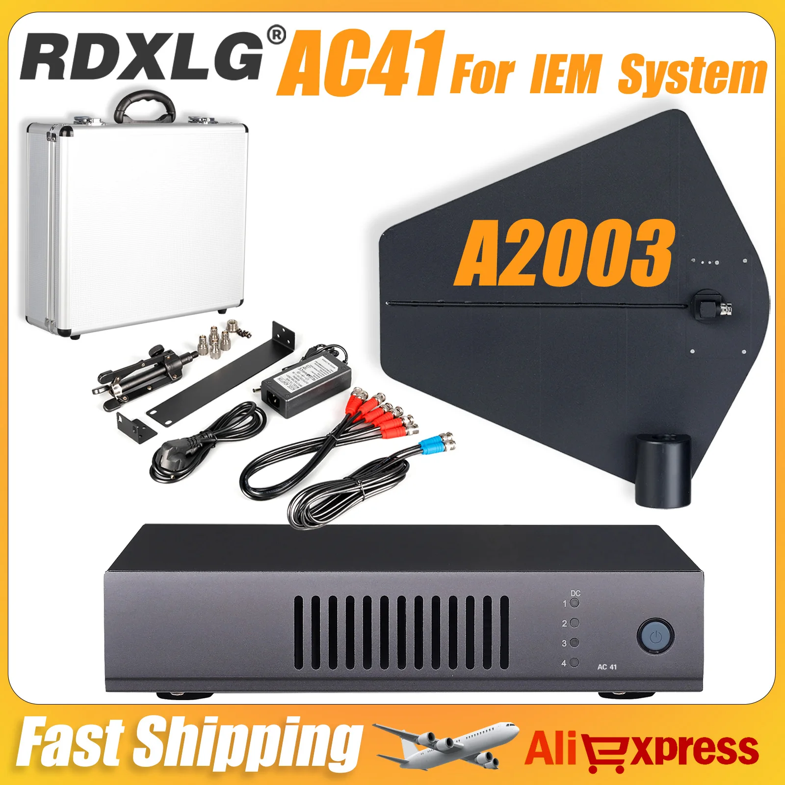 RDXLG AC41 Antenna Combiner & Paddles / AC10 Distribution Amplifier + Active Combiner 450-960Mhz For In Ear Monitor System
RDXLG AC41 Antenna Combiner & Paddles / AC10 Distribution Amplifier + Active Combiner 450-960Mhz For In Ear Monitor System