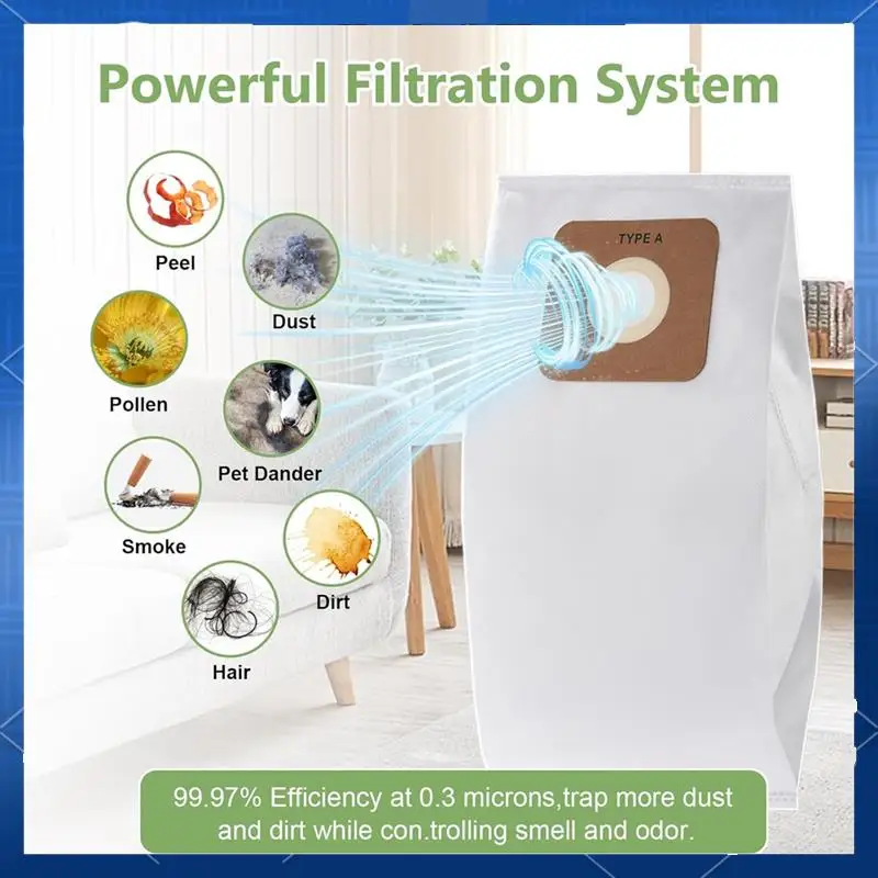10PCS Type A HEPA Vacuum Bags Replacement For Riccar Upright Vacuums 2000 4000 R100 R200 R300 Trash Dust Bag
10PCS Type A HEPA Vacuum Bags Replacement For Riccar Upright Vacuums 2000 4000 R100 R200 R300 Trash Dust Bag