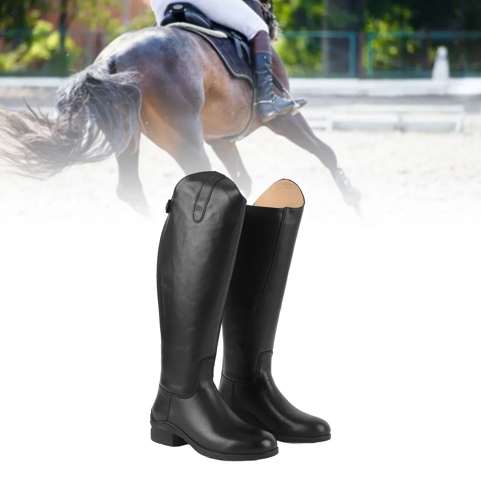 Knee High Boots Tall Riding Boots Unisex For Equestrian Training Daily Use With Rear Zipper Leather EVA
Knee High Boots Tall Riding Boots Unisex For Equestrian Training Daily Use With Rear Zipper Leather EVA
