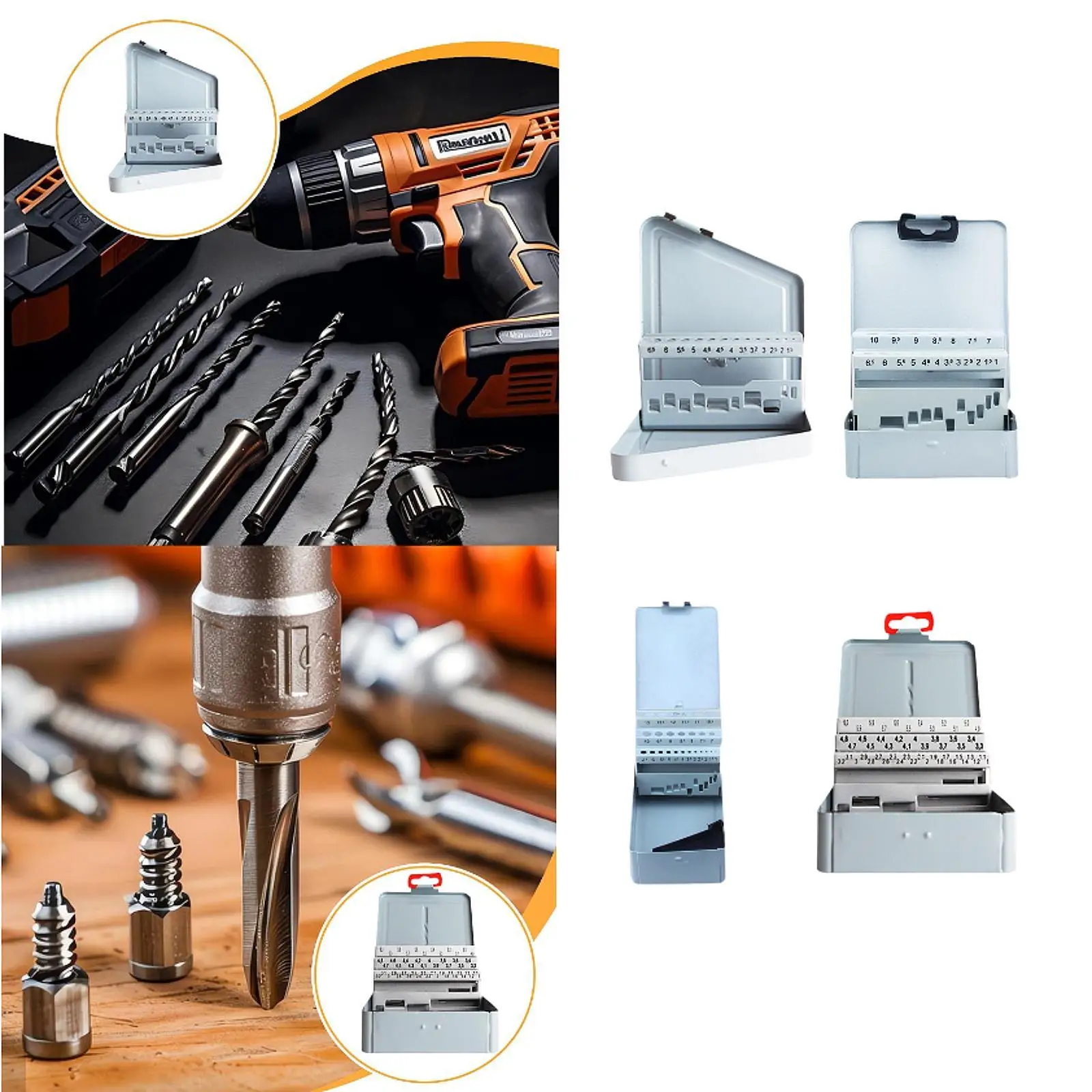 Twist Drill Bit Case Metal Sturdy Empty Accessory Portable Drill Bit Holder
Twist Drill Bit Case Metal Sturdy Empty Accessory Portable Drill Bit Holder