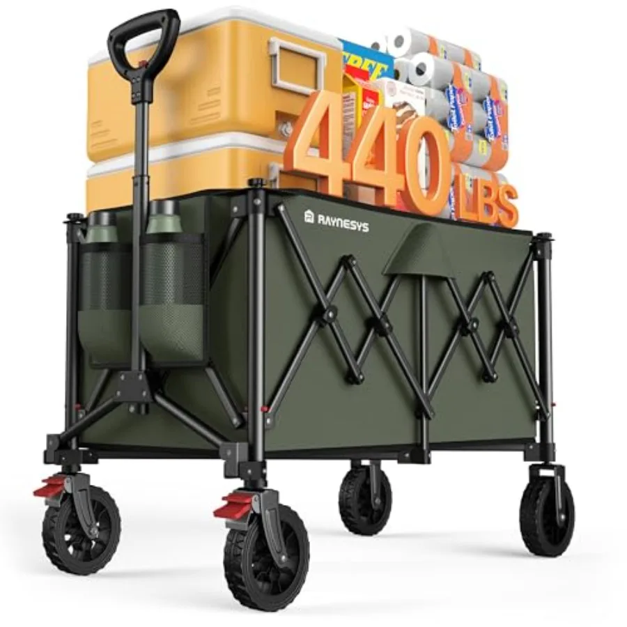 Collapsible Foldable Wagon 440lbs Weight Ccity All-terrain Wheels Heavy Duty Utility Cart with Brakes for Camping Sports Shoppi
Collapsible Foldable Wagon 440lbs Weight Ccity All-terrain Wheels Heavy Duty Utility Cart with Brakes for Camping Sports Shoppi