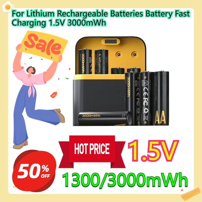 For Lithium Rechargeable Batteries Battery Fast Charging 1.5V 3000mWh
For Lithium Rechargeable Batteries Battery Fast Charging 1.5V 3000mWh