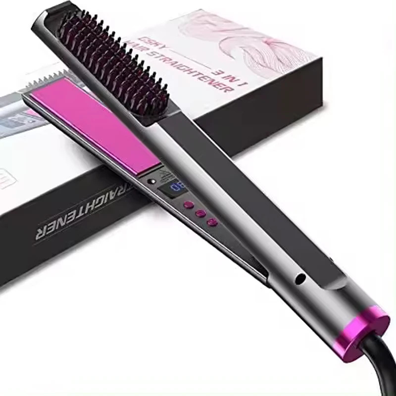 Hot Comb Hair Straightener Straight Flat Iron with Comb Straightening Brush Ceramic Flat Iron and Curler Styling Tool
Hot Comb Hair Straightener Straight Flat Iron with Comb Straightening Brush Ceramic Flat Iron and Curler Styling Tool