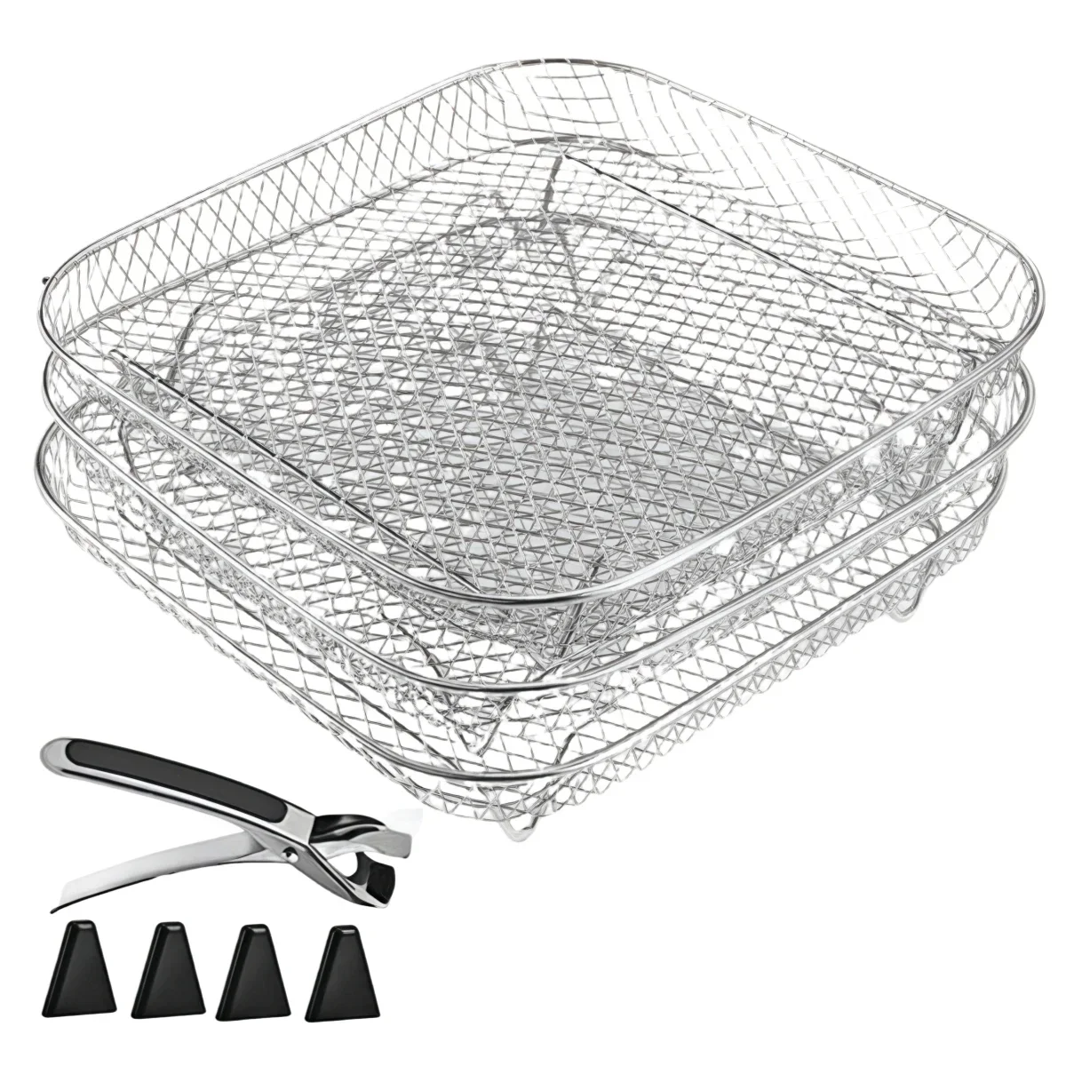 Cooking Grid 19.5x13.5x9cm Rectangular Stackable Rack Set 304 Stainless Steel Construction Crispy Texture Cooking
Cooking Grid 19.5x13.5x9cm Rectangular Stackable Rack Set 304 Stainless Steel Construction Crispy Texture Cooking