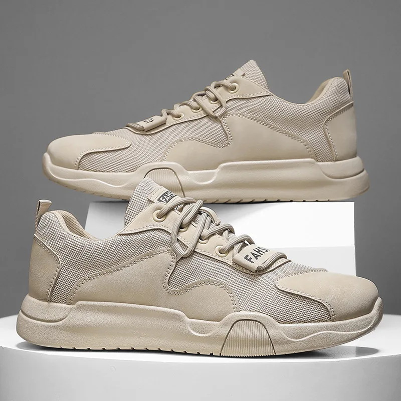 Men's Breathable Tennis Shoes Fashion Leather Mesh Stitching Platform Sneakers Mens Outdoor Versatile Soft Sole Casual Shoes New
Men's Breathable Tennis Shoes Fashion Leather Mesh Stitching Platform Sneakers Mens Outdoor Versatile Soft Sole Casual Shoes New
