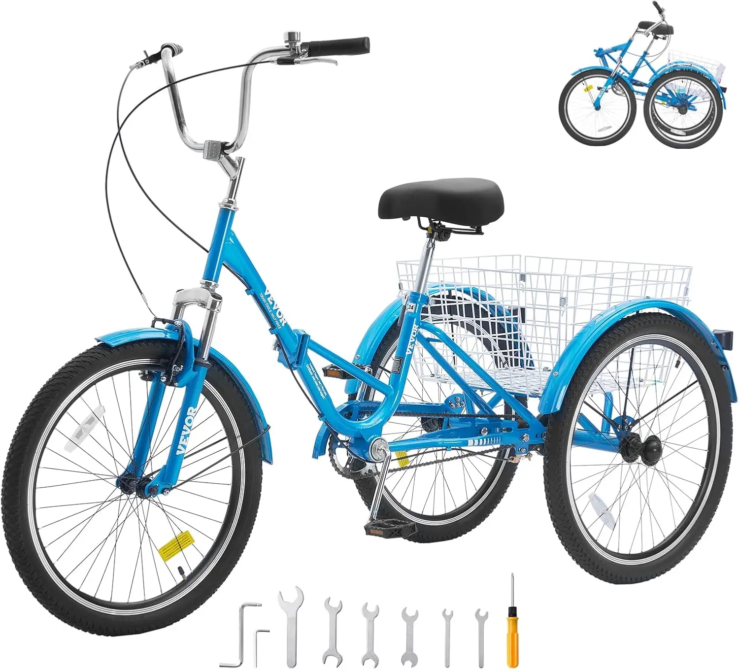 Adult Tricycle,Adult Folding Trikes, 3 Wheel Cruiser Bike with Large Basket & Adjustable Seat24-Inch-1-Speed
Adult Tricycle,Adult Folding Trikes, 3 Wheel Cruiser Bike with Large Basket & Adjustable Seat24-Inch-1-Speed