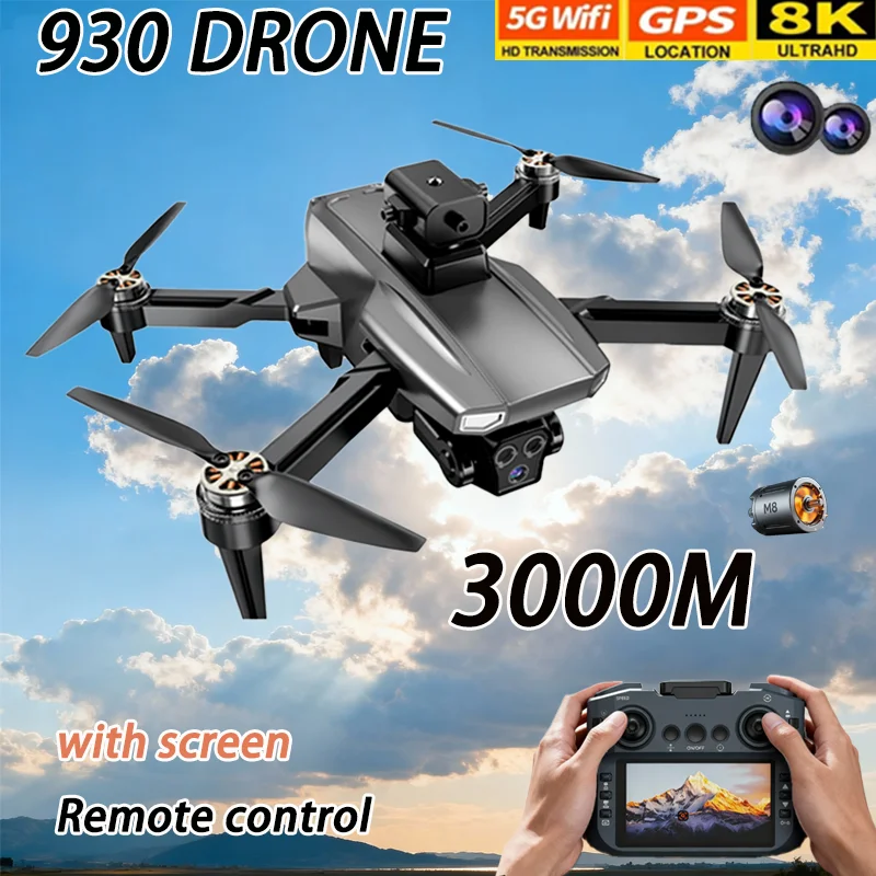 930 Профессиональный дрон 8K Широкоугольный HD 1080P Камера WiFi FPV Удержание высоты Складной RC Дрон Квадротор Вертолет Детская игрушка
930 Профессиональный дрон 8K Широкоугольный HD 1080P Камера WiFi FPV Удержание высоты Складной RC Дрон Квадротор Вертолет Детская игрушка