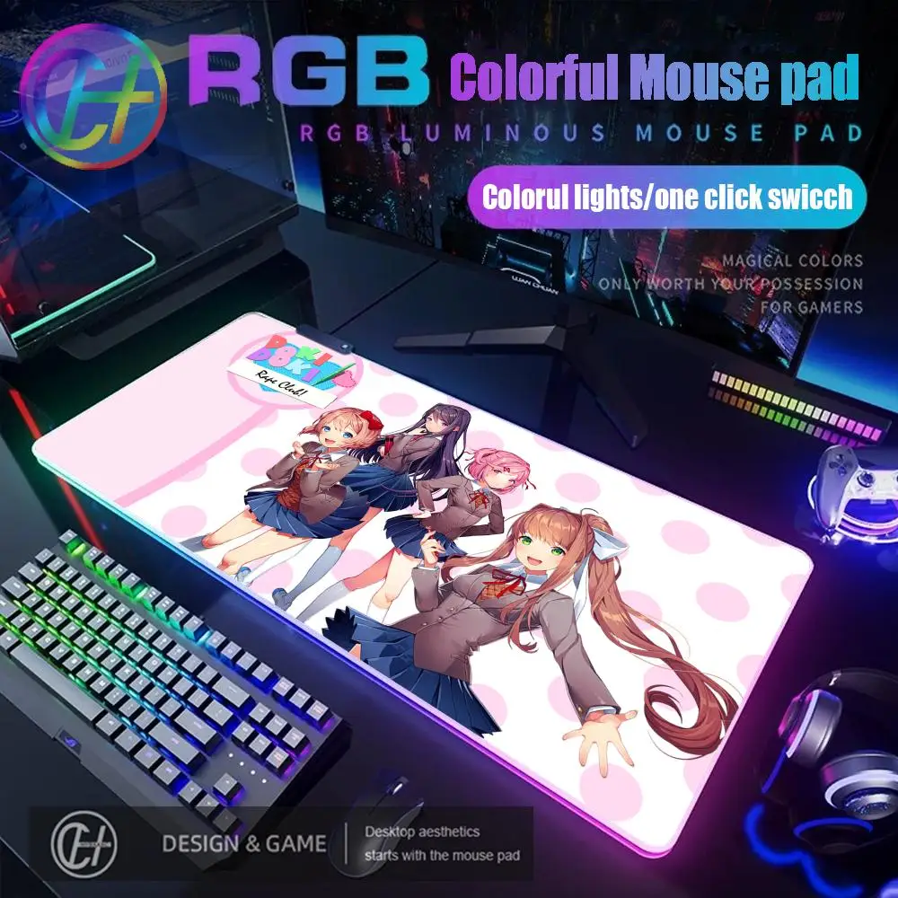 Game Doki D-Doki L-Literatuare Club Mouse Pad RGB Gaming HD Gamer Large LED Light XXL MousePads PC Computer Carpet
Game Doki D-Doki L-Literatuare Club Mouse Pad RGB Gaming HD Gamer Large LED Light XXL MousePads PC Computer Carpet