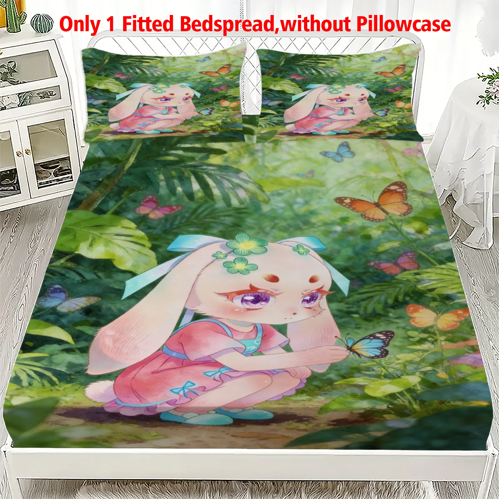 3pcs Fitted Sheet Set Soft Fluff Town Lulu-Sleepy Bunny Breathable Fitted Sheet Set for Home Decor with 2 Pillowcases For Kids
3pcs Fitted Sheet Set Soft Fluff Town Lulu-Sleepy Bunny Breathable Fitted Sheet Set for Home Decor with 2 Pillowcases For Kids