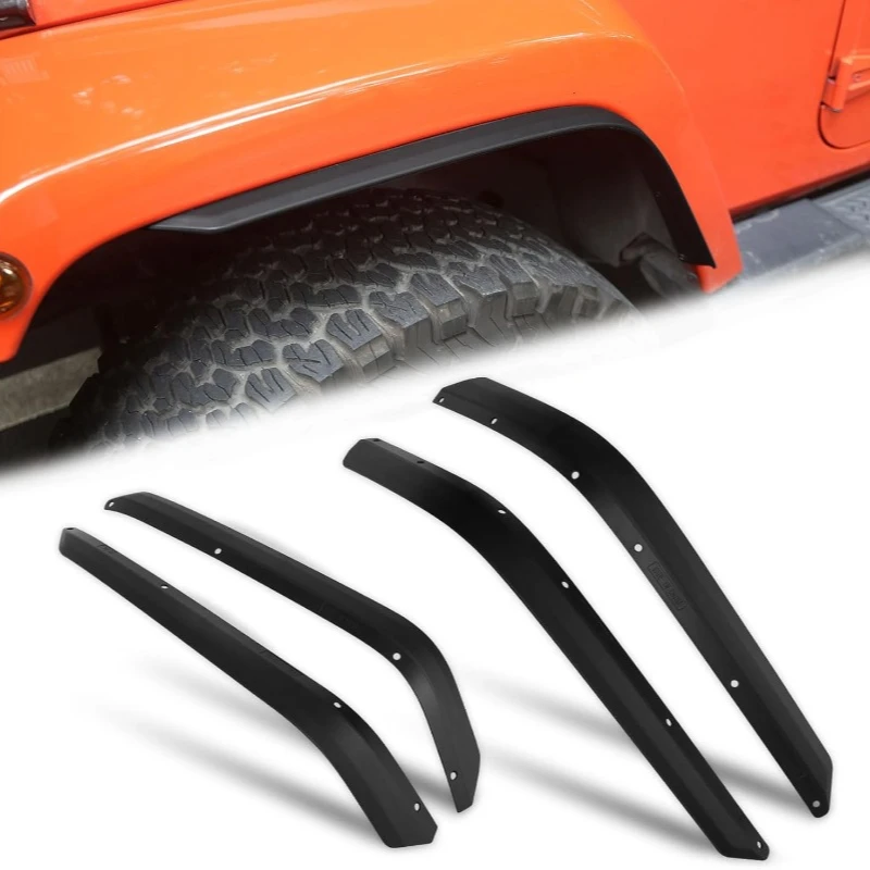 Front & Rear Fender Flares Compatible with 2007-2018 Jeep Wrangler JK JKU, Off-Road Wheel Flares Liner 4 PCS
Front & Rear Fender Flares Compatible with 2007-2018 Jeep Wrangler JK JKU, Off-Road Wheel Flares Liner 4 PCS