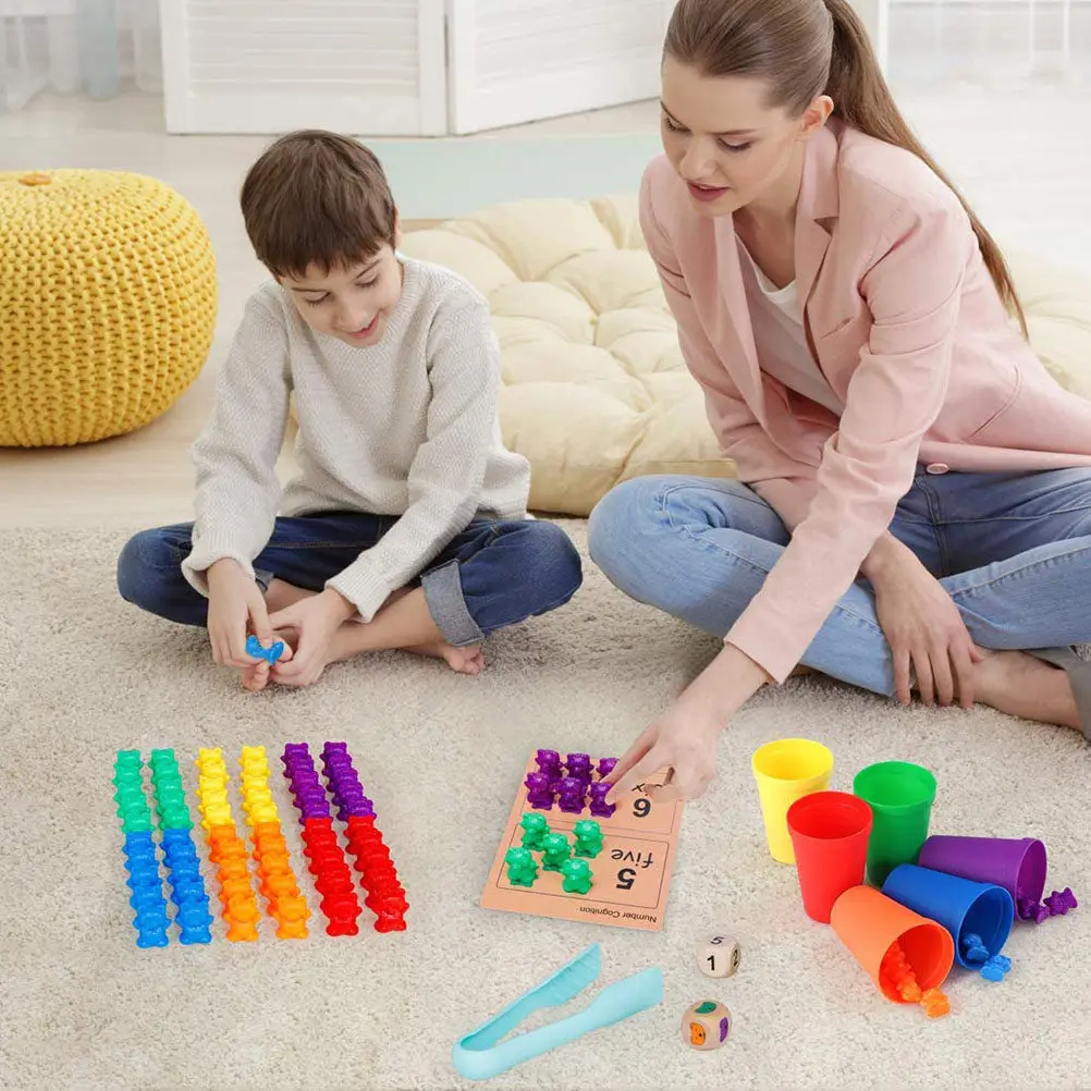 1Set Math Enlightenment Educational Sorting Bear Beads Rainbow Colors Early Learning Counting Game Kids
1Set Math Enlightenment Educational Sorting Bear Beads Rainbow Colors Early Learning Counting Game Kids