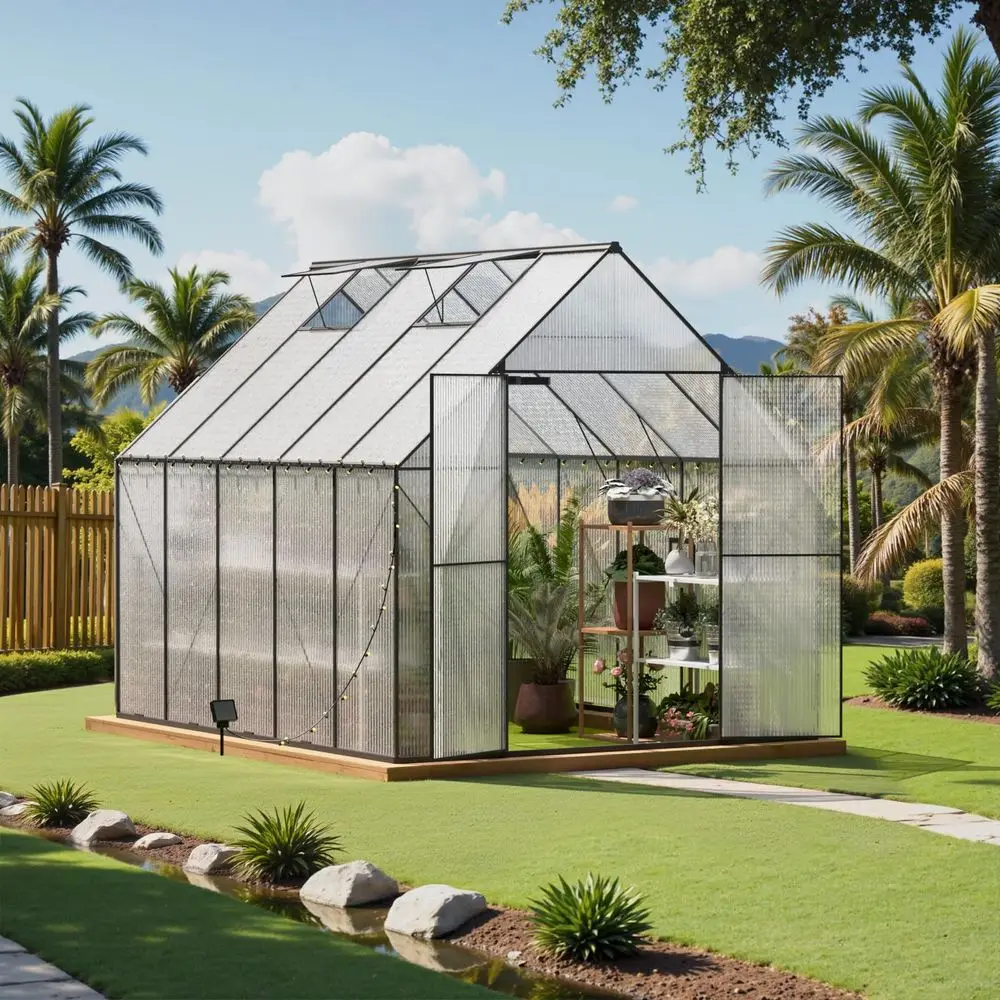 House for Outside, Greenhouse for Outdoor, Walkin Garden Greenhouses, Heavy Duty Polycarbonate Greenhouse, Backyard Green House
House for Outside, Greenhouse for Outdoor, Walkin Garden Greenhouses, Heavy Duty Polycarbonate Greenhouse, Backyard Green House