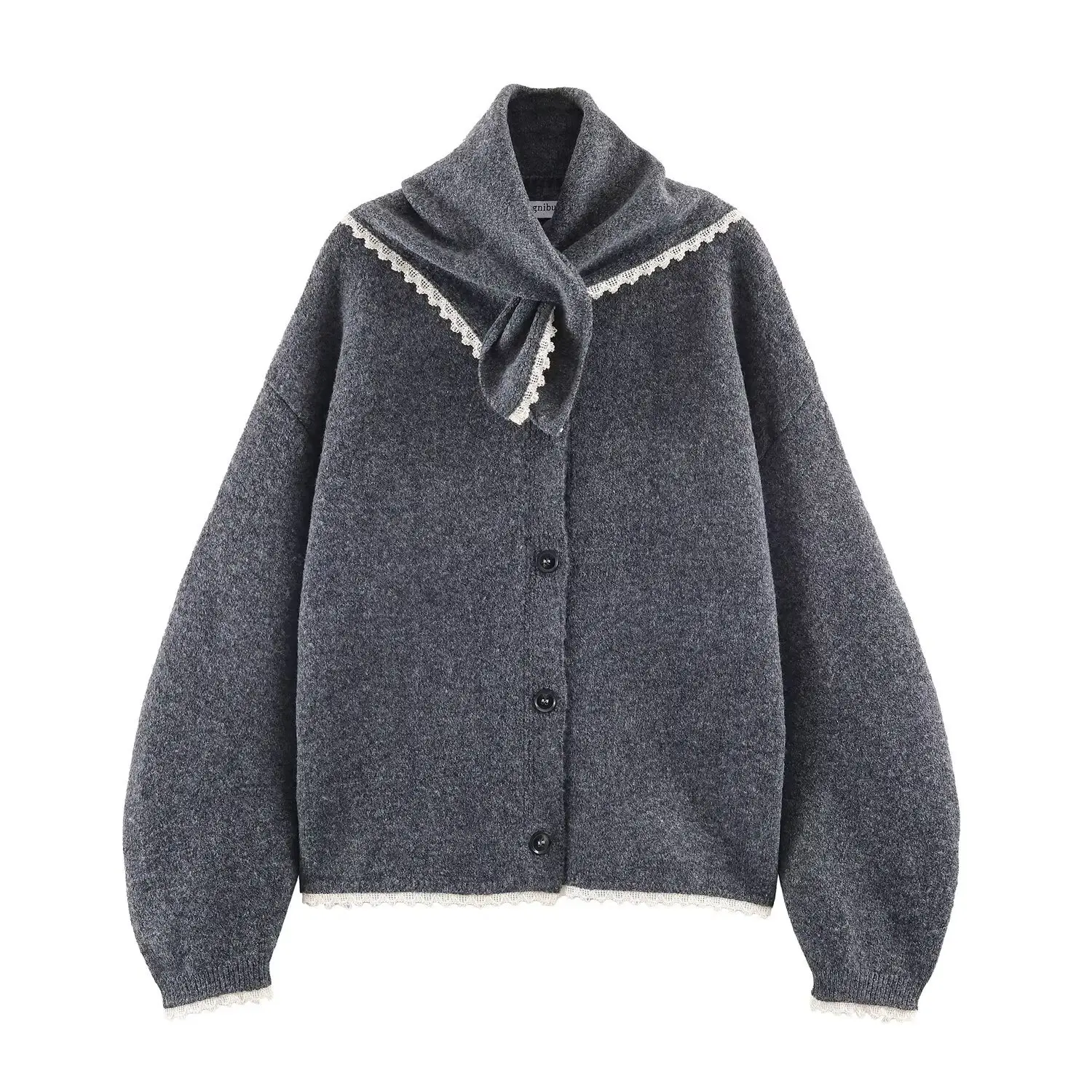 Women's Navy Collar Lace Patchwork Bow Knit Cardigan BSSY
Women's Navy Collar Lace Patchwork Bow Knit Cardigan BSSY