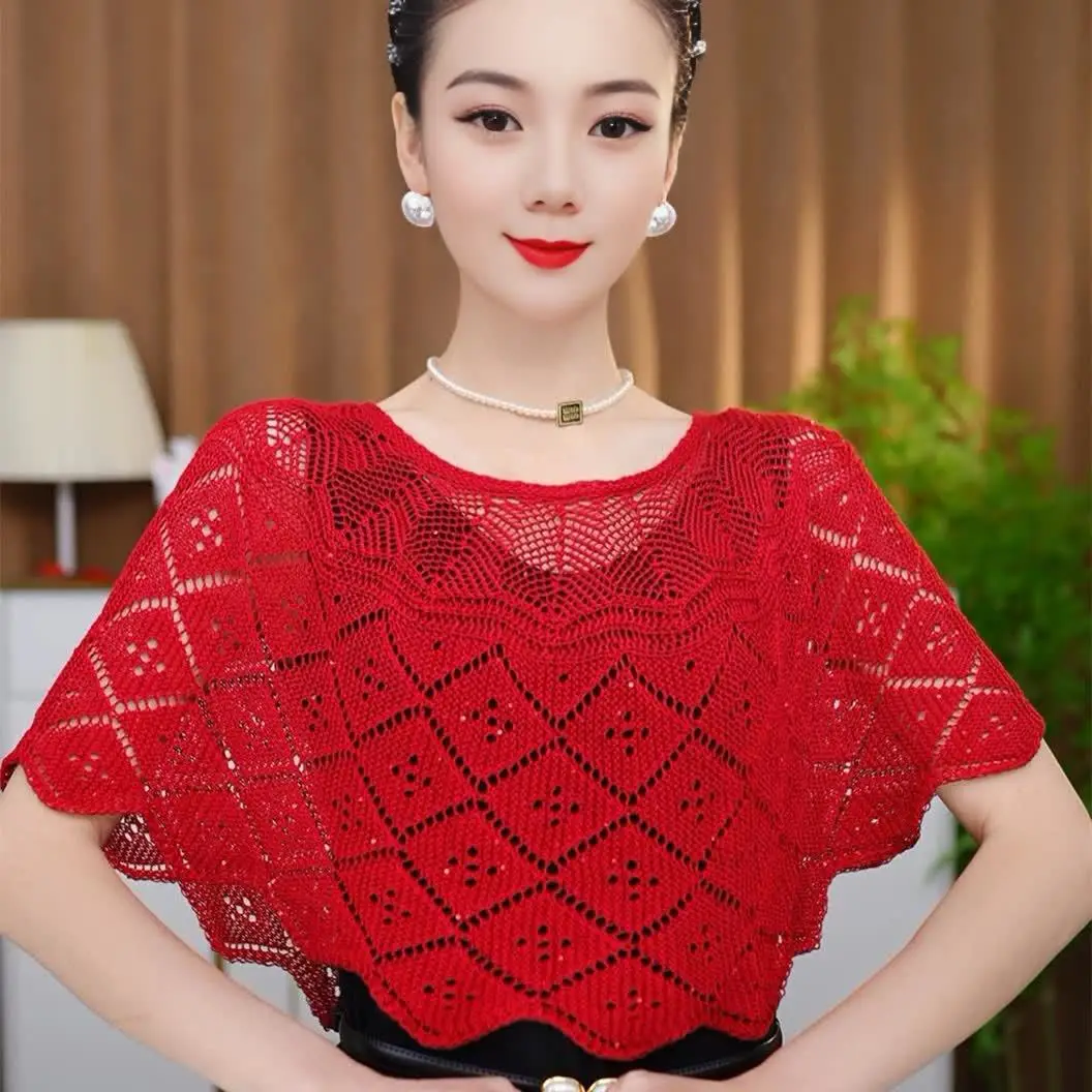 Ice silk hollow camisole skirt summer Cape air-conditioned room shawl knitted cover shirt for women loose fit Poncho
Ice silk hollow camisole skirt summer Cape air-conditioned room shawl knitted cover shirt for women loose fit Poncho