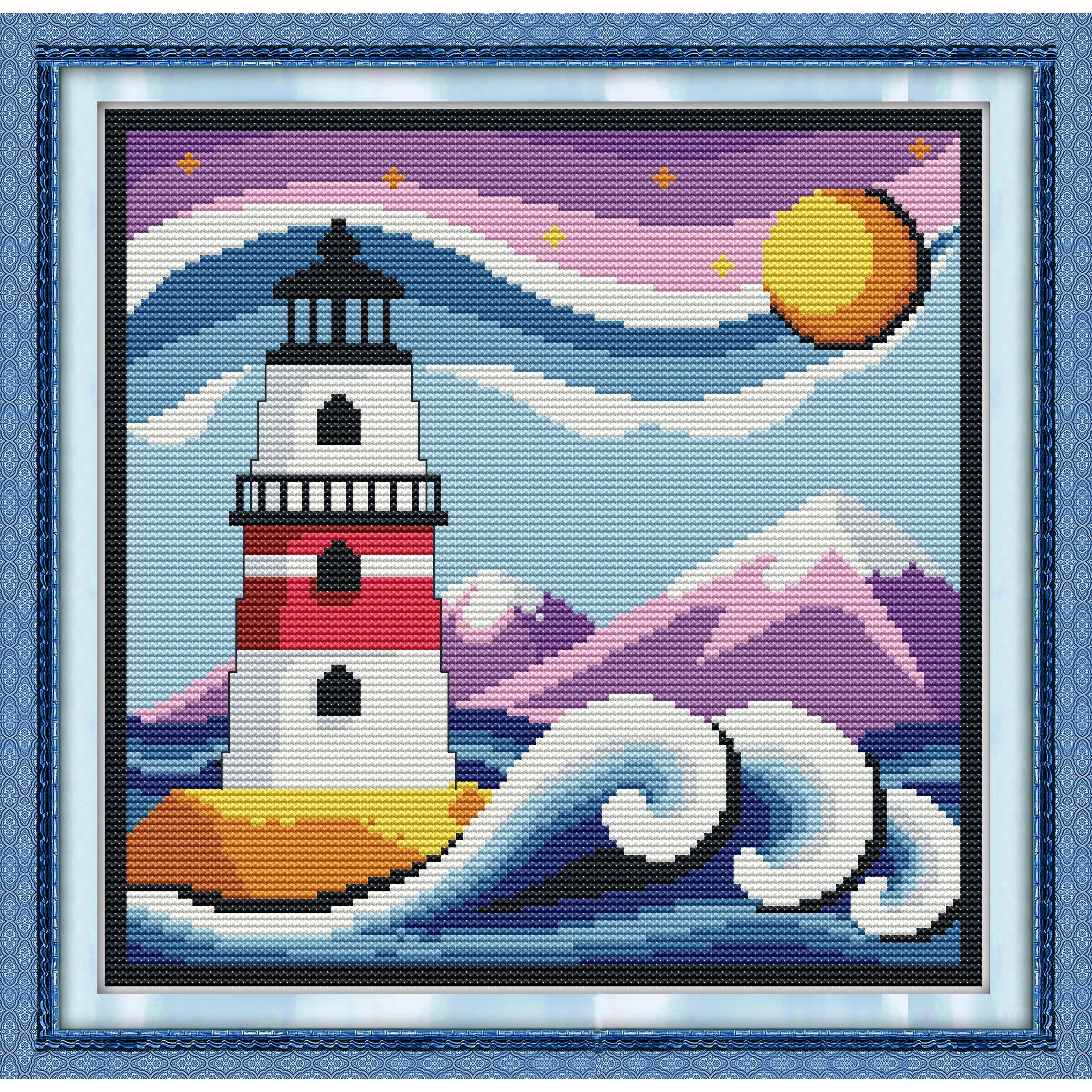 Soulgift News Pre-Printed Cross Stitch Kit, Stamped Aida Fabric with DMC Threads, Embroidery kit - Lighthouse 6
Soulgift News Pre-Printed Cross Stitch Kit, Stamped Aida Fabric with DMC Threads, Embroidery kit - Lighthouse 6