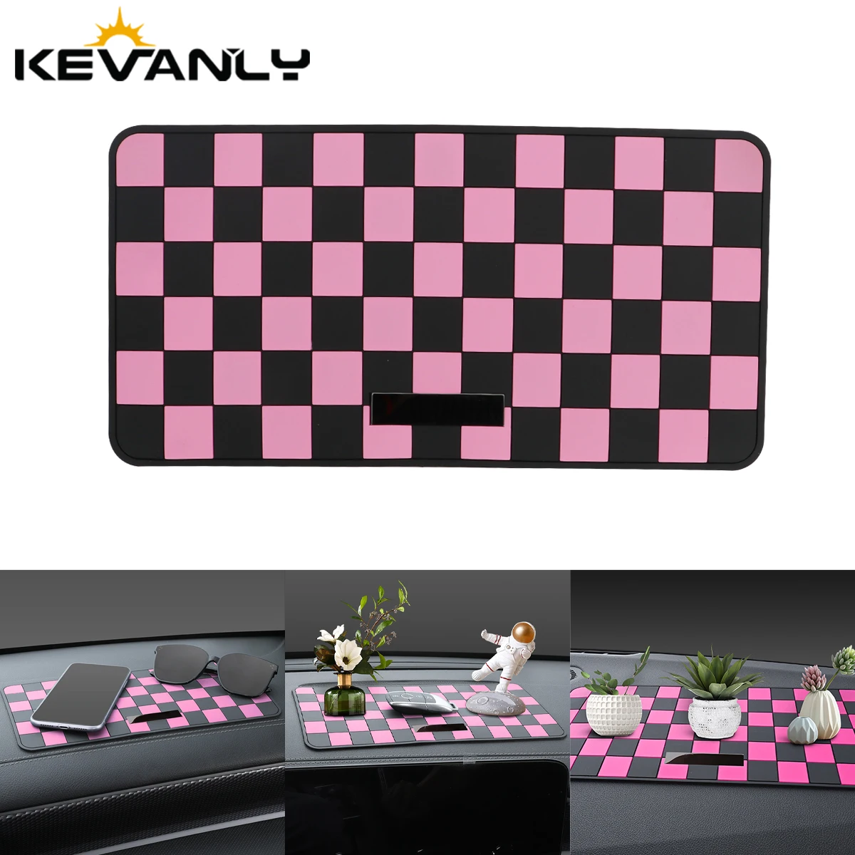 31*21CM Car Dashboard Anti-slip Mat Pink Brown Chessboard Pattern Phone Holder Storage Mat Pads Auto Interior Accessories
31*21CM Car Dashboard Anti-slip Mat Pink Brown Chessboard Pattern Phone Holder Storage Mat Pads Auto Interior Accessories