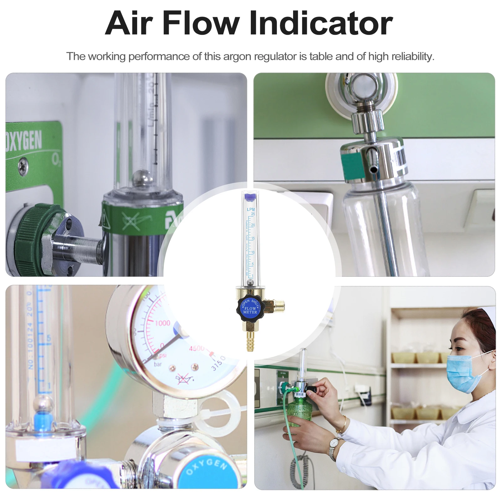 Flowmeter Regulator for Gas Carbon Dioxide Argon Air Compressor Indicator 0 15MPa Material Water Meter Type
Flowmeter Regulator for Gas Carbon Dioxide Argon Air Compressor Indicator 0 15MPa Material Water Meter Type